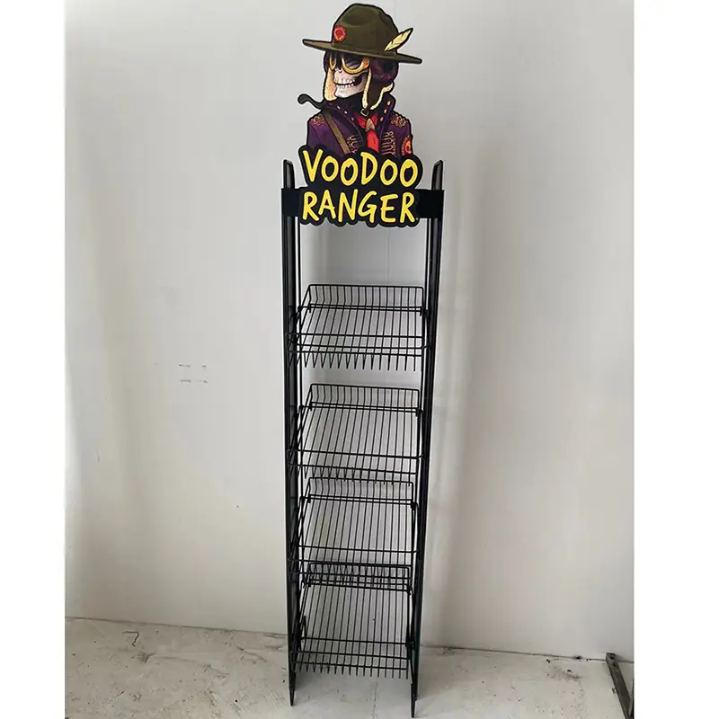 detail view of metal hat display rack5